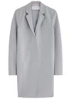 Harris Wharf London Cocoon Wool-felt Coat In Mid Grey