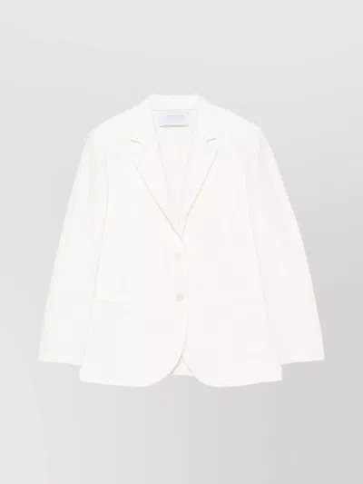 Harris Wharf London Cotton Blend Blazer Jacket In White