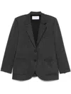Harris Wharf London Women Cotton Blend Blazer Jacket In Gray