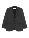 Harris Wharf London Women Cotton Blend Blazer Jacket In Grey