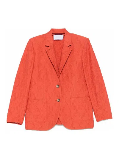 HARRIS WHARF LONDON COTTON BLEND BLAZER JACKET