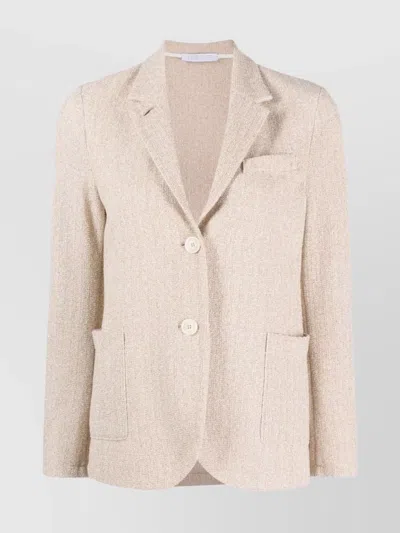 HARRIS WHARF LONDON COTTON BLEND SINGLE-BREASTED JACKET