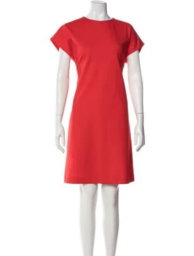 Pre-owned Harris Wharf London Crew Neck Knee-length Dress In Orange