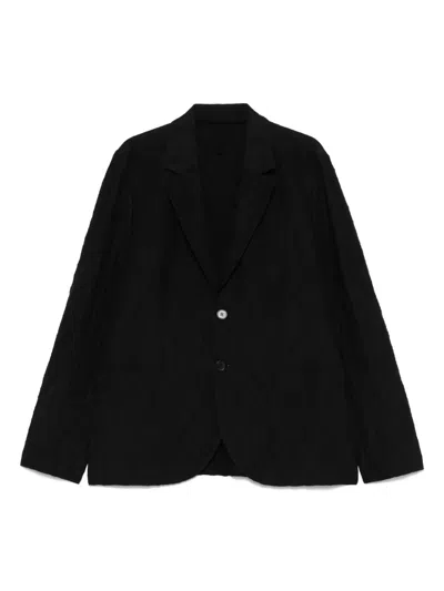 Harris Wharf London Crinkled Blazer In Black