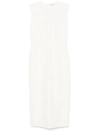 HARRIS WHARF LONDON CRINKLED MIDI DRESS