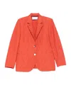 Harris Wharf London Blazer Jacket In Cotton Blend In Red