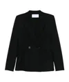 Harris Wharf London Double-breasted Blazer In Black