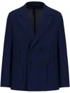 Harris Wharf London Double Breasted Blazer In Blue