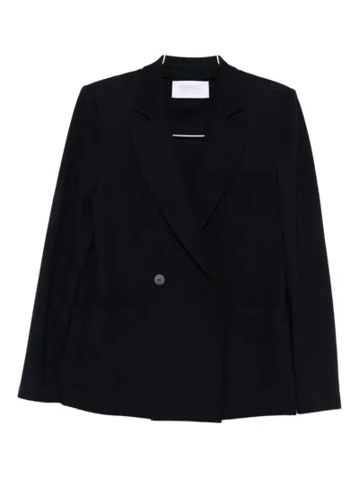 Harris Wharf London Double-breasted Blazer In Blue