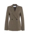 Harris Wharf London Double-breasted Blazer In Brown