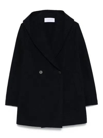 Harris Wharf London Double-breasted Blue Wool Coat