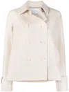 Harris Wharf London Double-breasted Button Jacket In Neutrals