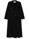 Harris Wharf London Wool Double-breasted Coat In Black