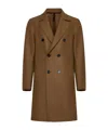 Harris Wharf London Double-breasted Coat In Brown