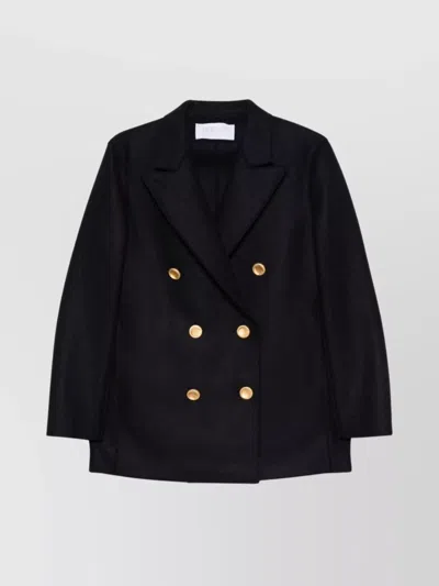 HARRIS WHARF LONDON DOUBLE-BREASTED COATS WITH NOTCHED LAPELS AND SIDE POCKETS