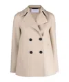Harris Wharf London Double-breasted Fitted Jacket In Nude