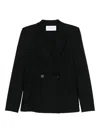 Harris Wharf London Double-breasted Blazer In Black