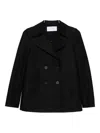 Harris Wharf London Double-breasted Jacket In Black