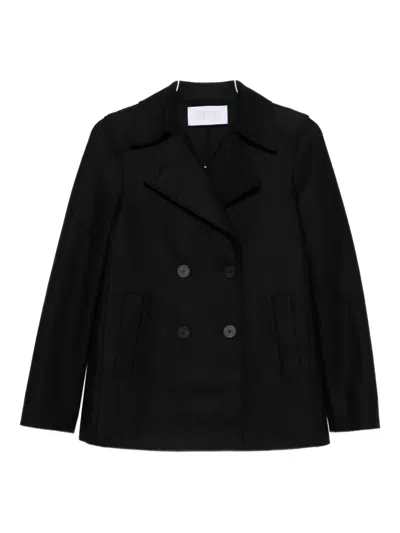 Harris Wharf London Double-breasted Jacket In Black