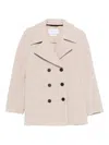 Harris Wharf London Double-breasted Jacket In Neutral