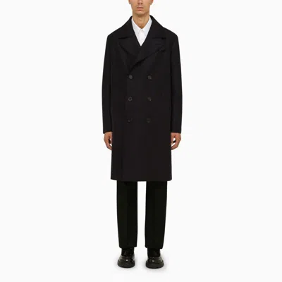 HARRIS WHARF LONDON HARRIS WHARF LONDON DOUBLE-BREASTED NAVY COAT