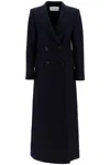 Harris Wharf London Black Double-breasted Long Coat With Peak Revers In Wool Woman
