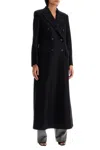 Harris Wharf London Wool Double-breasted Coat In Black