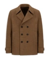 Harris Wharf London Double-breasted Short Jacket In Brown