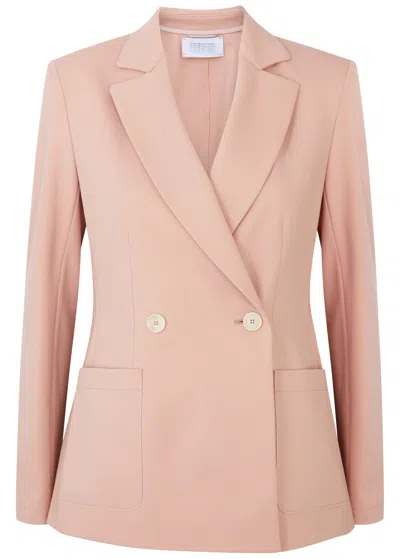 Harris Wharf London Double-breasted Stretch-jersey Blazer In Rose