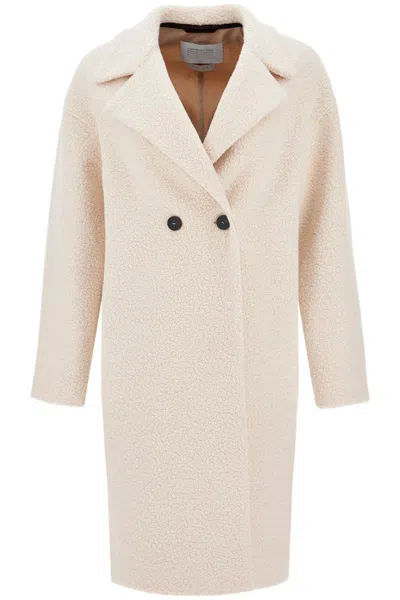 Harris Wharf London Women's Double-breasted Wool Bouclã In White