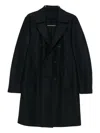 Harris Wharf London Double-breasted Wool Coat In Black