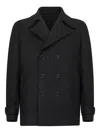 Harris Wharf London Double-breasted Wool Coat In Black