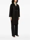 Harris Wharf London Double-breasted Wool Coat In Brown