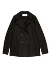 Harris Wharf London Double-breasted Wool Coat In Gold