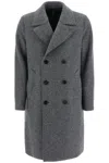 HARRIS WHARF LONDON DOUBLE-BREASTED WOOL COAT IN BOILED