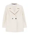 Harris Wharf London Short Double-breasted Coat In Light Beige In Neutral