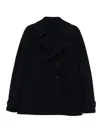Harris Wharf London Double-breasted Wool Jacket In Black