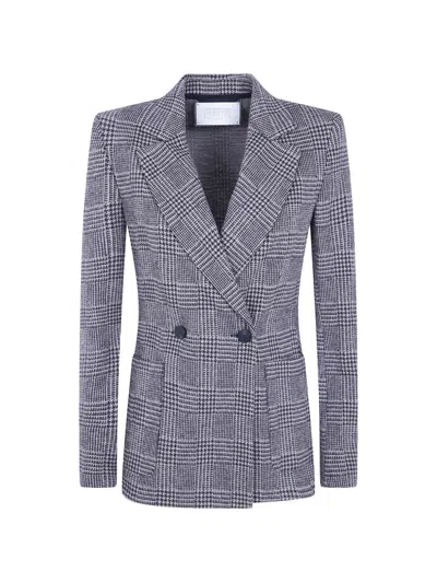 Harris Wharf London Double-breasted Blazer In Blue