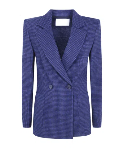 Harris Wharf London Double-breasted Blazer In Blue