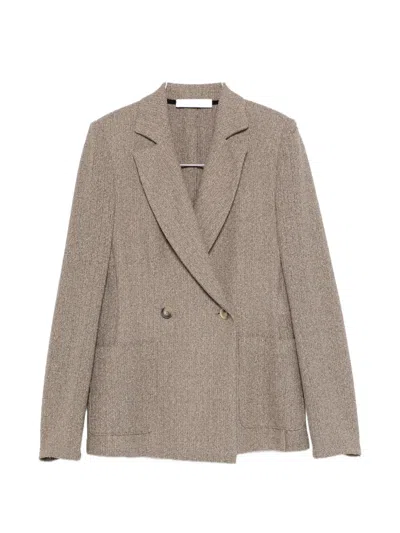 Harris Wharf London Double-breasted Blazer In Gray