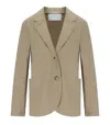 Harris Wharf London Dove Grey Single-breasted Blazer