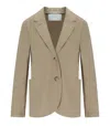 Harris Wharf London Dove Grey Single-breasted Blazer In Beige