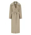 Harris Wharf London Dove Grey Trench In Sand