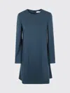 Harris Wharf London Long-sleeved Wool Day Dress In Green