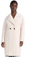 Harris Wharf London Double-breasted Coat In Ecru