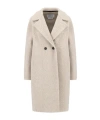 Harris Wharf London Dropped Shoulder Coat Boucle In Neutral