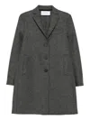 Harris Wharf London Tailored Mid-length Grey Wool Coat In Gray