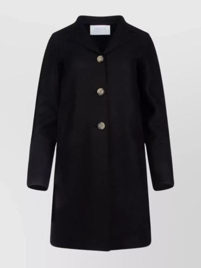 Harris Wharf London Elegant Mid-length Coat With Long Sleeves In Black