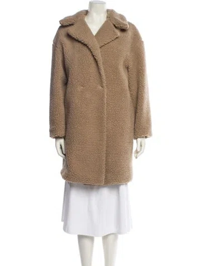 Pre-owned Harris Wharf London Faux Fur Coat In Neutral