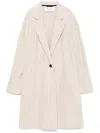 Harris Wharf London Felted Coat In Neutrals